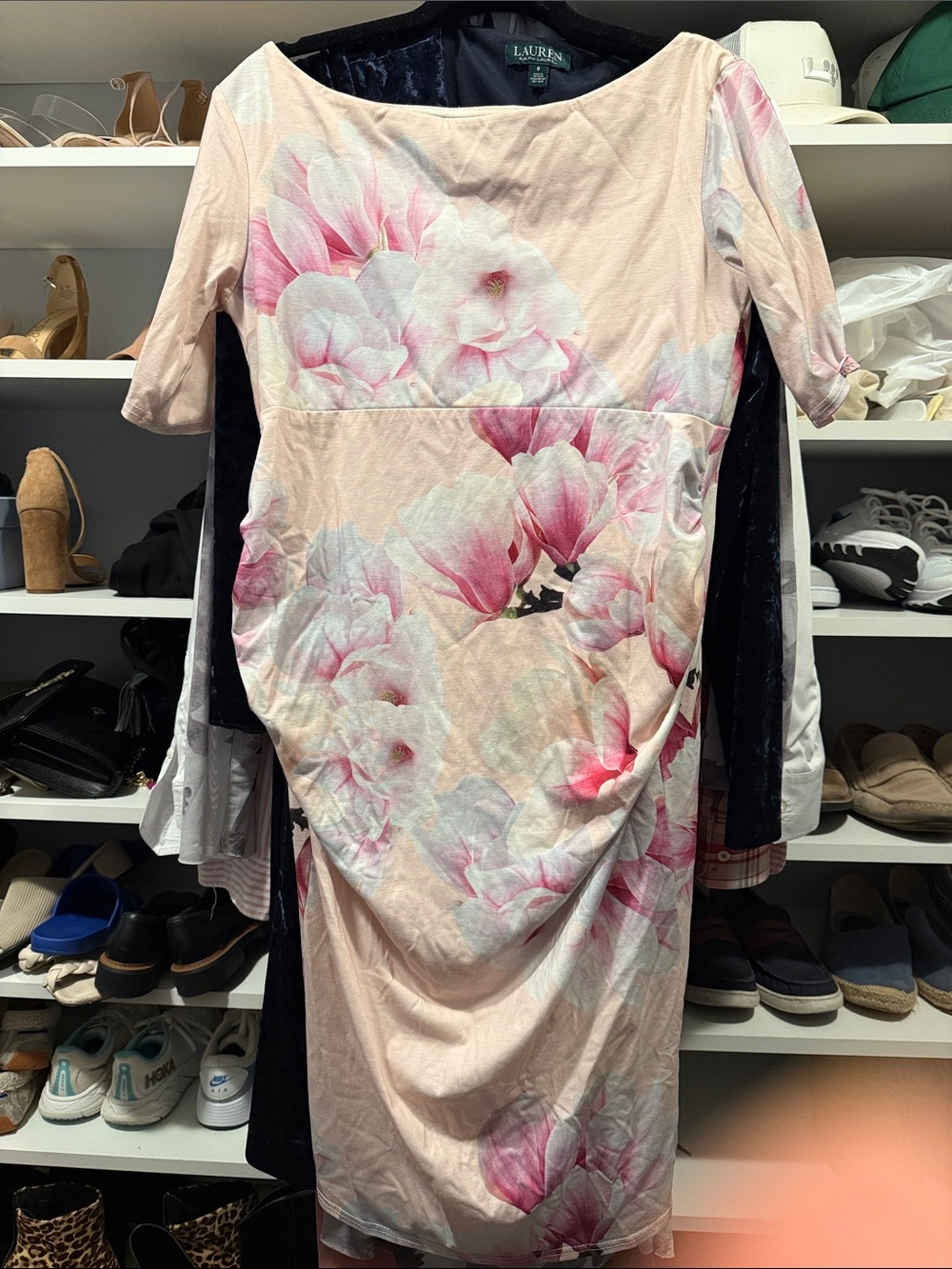 ASOS Maternity Light Pink Floral Midi Dress
